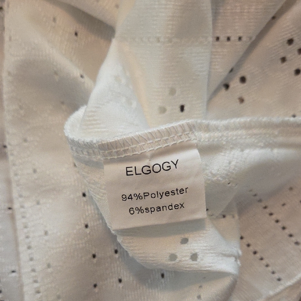 Women's White Eyelet Double-Strap Camisole - Picture 6 of 7